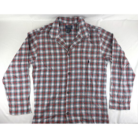 NWOT POLO RALPH LAUREN Sleepwear Mens Medium Red Tartan Plaid Pajama Set PJs $10 - Picture 3 of 16